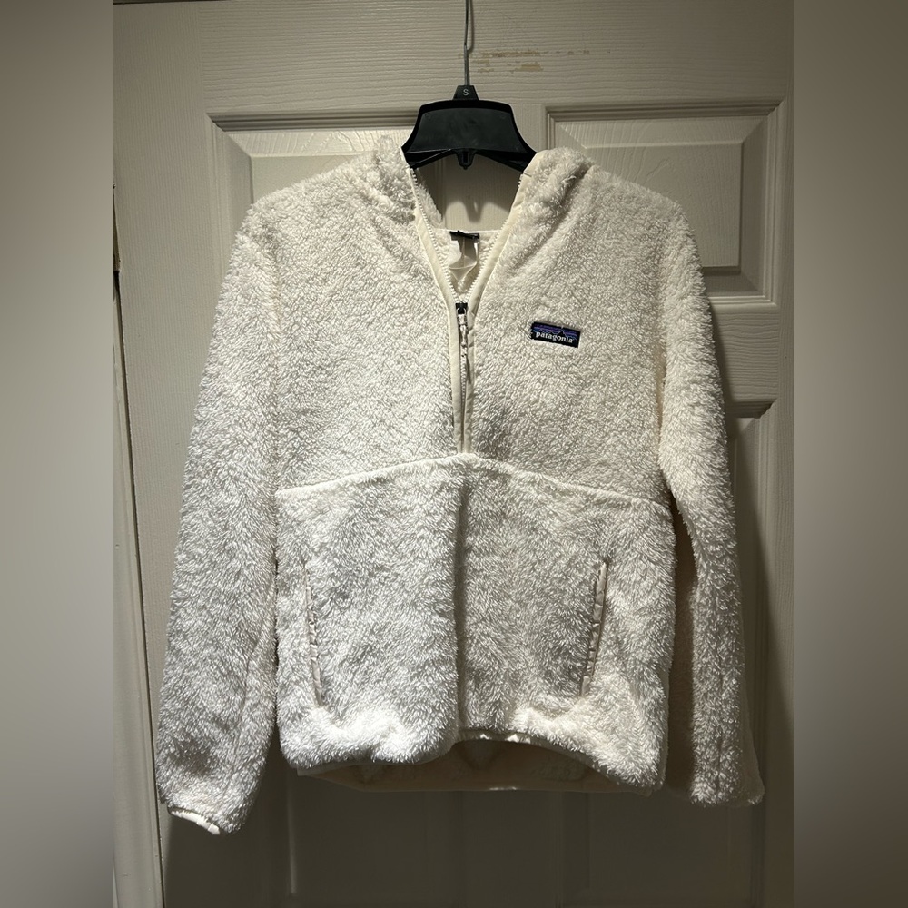 Patagonia Los Gatos Hooded Fleece Pullover Cream White - M - Picture 2 of 11